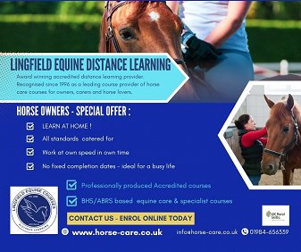 Learn At Home  - courses for horse owner...